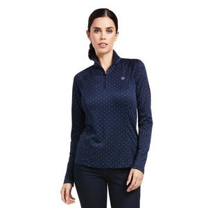 Ariat AriatTek Polka Dot Sunstopper 2.0 1/4 Zip Baselayer